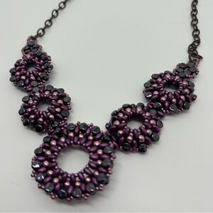Elegant Purple Beaded Necklace